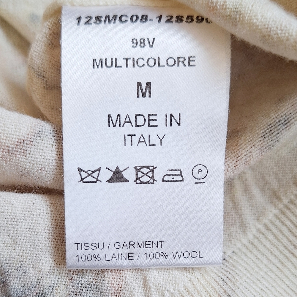 Chloe Faded Floral Wool Cardigan Sweater M - Picture 7 of 7